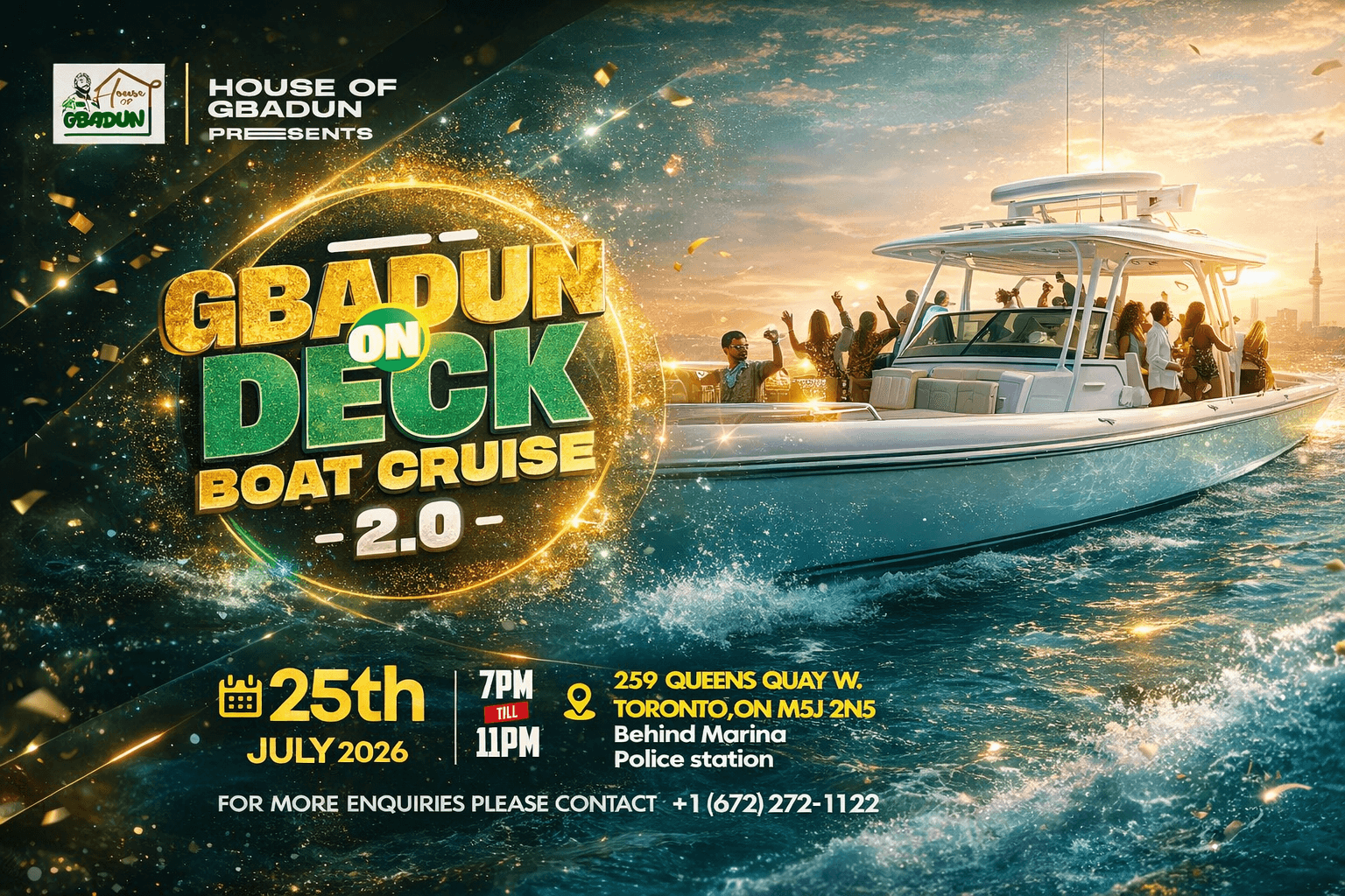 Gbadun On Deck Boat Cruise